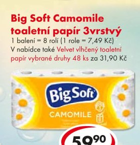 Big Soft Camomile toaletní papír 3vrstvý