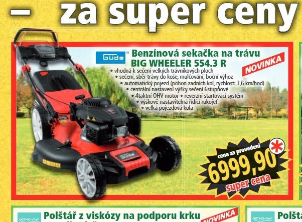 Benzínová sekačka na trávu BIG WHEELER 554.3 R