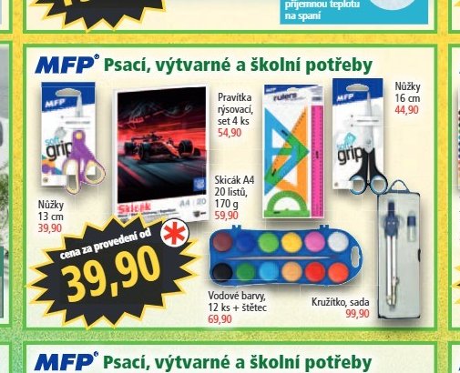 Psací, výtvarné a školní potřeby (MFP)