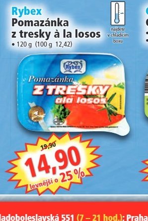 Rybex Pomazánka z tresky a la losos