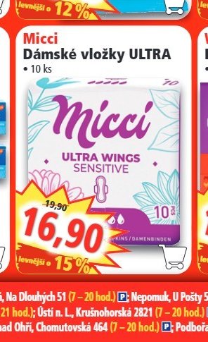 Micci Dámské vložky ULTRA