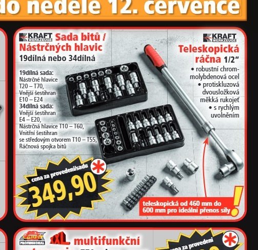 KRAFT Sada bitů / Nástrčných hlavic