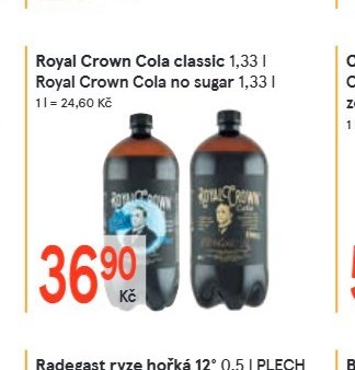 Royal Crown Cola classic 1,33 l, Royal Crown Cola no sugar 1,33 l
