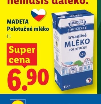 MADETA Polotučné mléko