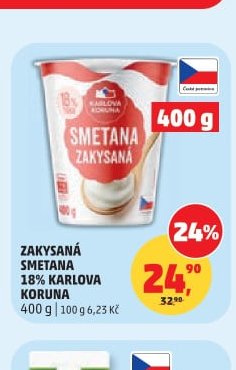 ZAKYSANÁ SMETANA 18% KARLOVA KORUNA