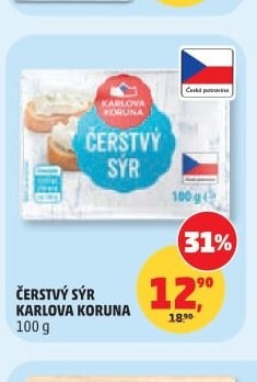 ČERSTVÝ SÝR KARLOVA KORUNA