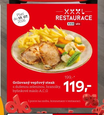 Grilovaný vepřový steak