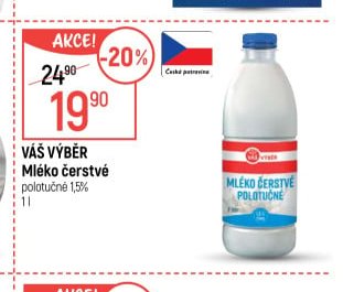 Váš Výběr Mléko čerstvé polotučné