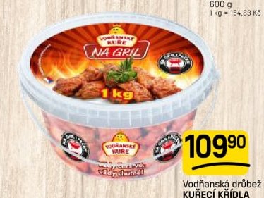 Vodňanská drůbež KUŘECÍ KŘÍDLA SWEET CHILLI 1 kg