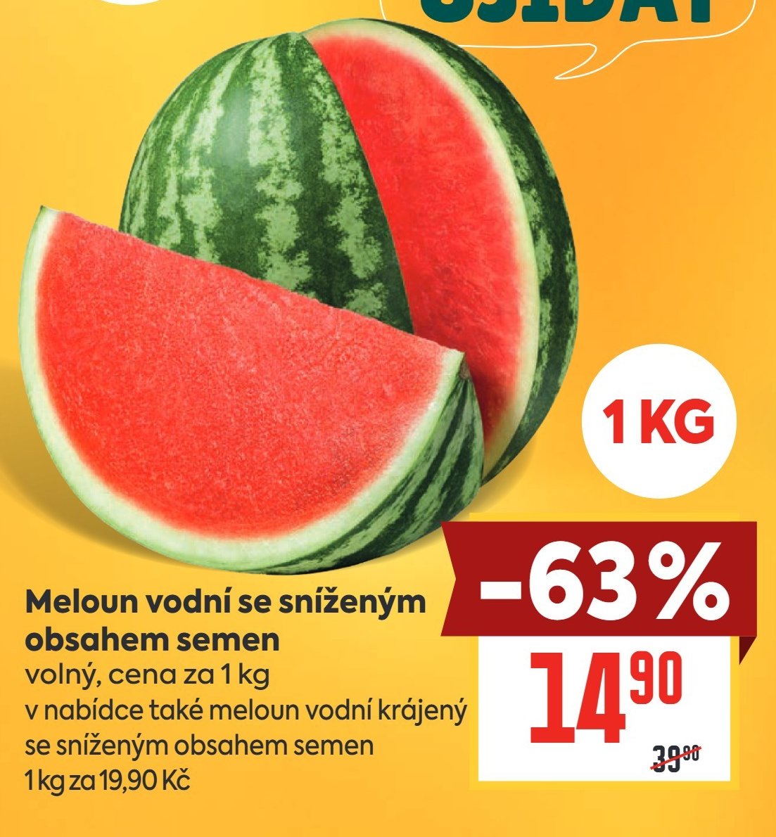 Meloun vodní se sníženým obsahem semen