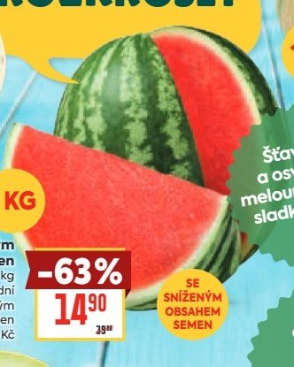 Meloun vodní se sníženým obsahem semen