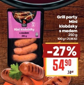 Grill party Mini klobásky s medem