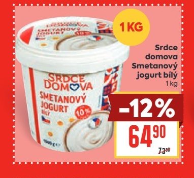 Srdce domova Smetanový jogurt bílý 1 kg