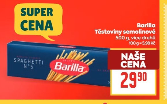 Barilla Těstoviny semolinové 500 g