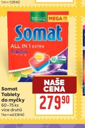 Somat Tablety do myčky 60–75 ks