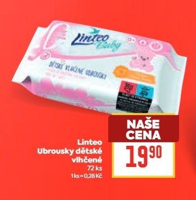 Linteo Ubrousky dětské vlhčené