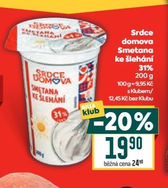 Srdce domova Smetana ke šlehání