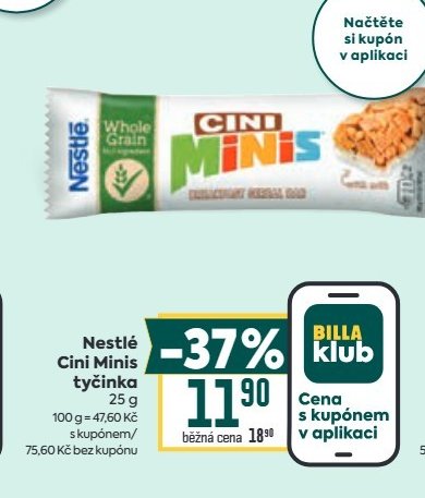 Nestlé Cini Minis tyčinka 25 g
