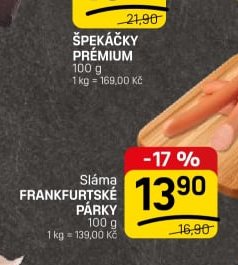 Sláma FRANKFURTSKÉ PÁRKY