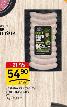 Kostelecké uzeniny ECHT BAVORIŠ