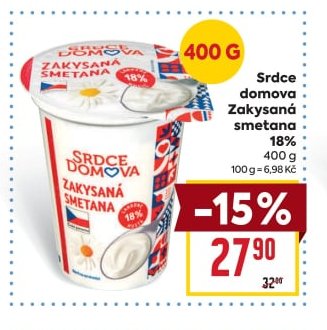 Srdce domova Zakysaná smetana 18%