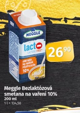 Meggle Bezlaktózová smetana na vaření 10%