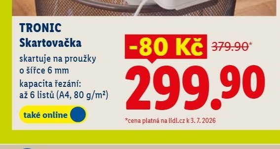TRONIC Skartovačka