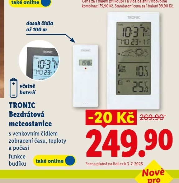 TRONIC Bezdrátová meteostanice