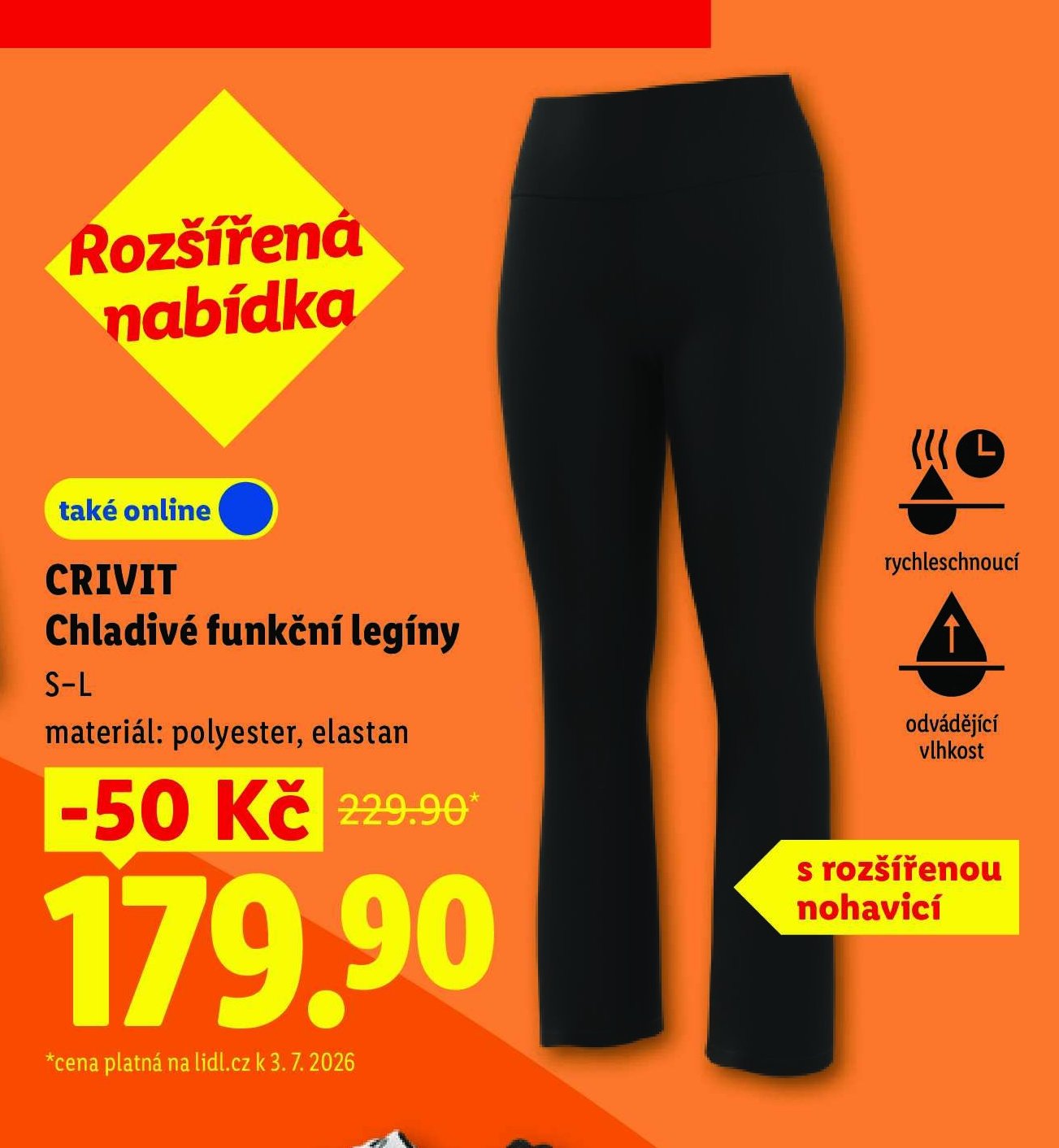 CRIVIT Chladivé funkční legíny