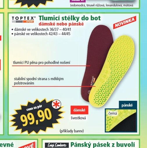 Tlumicí stélky do bot dámské nebo pánské