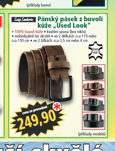 Pánský pásek z buvolí kůže 