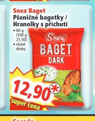 Snex Baget Pšeničné bagetky / Hranolky s příchutí