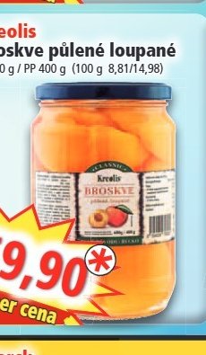 Kreolis Broskve půlené loupané