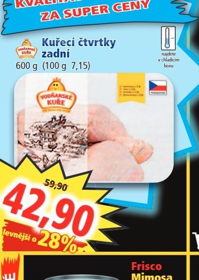 Kuřecí čtvrtky zadní 600 g