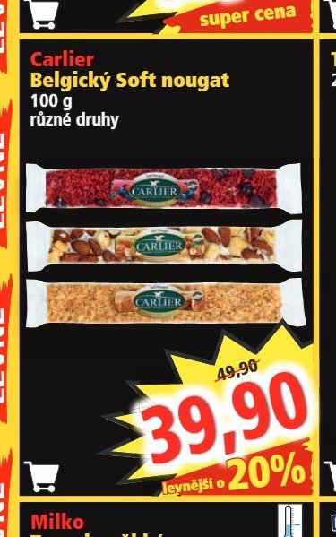 Carlier Belgický Soft nougat 100 g