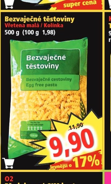 BezvaJečné těstoviny 500 g