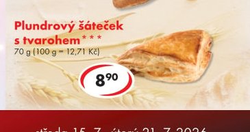 Plundrový šáteček s tvarohem