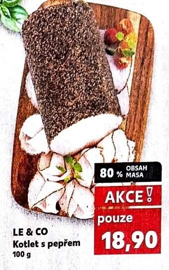 LE & CO Kotlet s pepřem 100 g