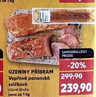 UZENINY PŘÍBRAM Vepřová panenská svíčková různé druhy