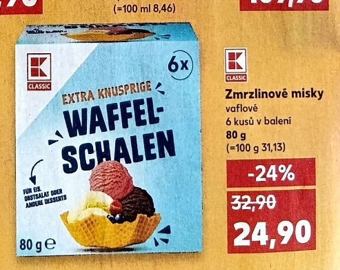 Zmrzlinové misky vaflové