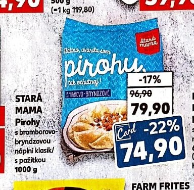 STARÁ MAMA Pirohy s bramborovo-bryndzovou náplní