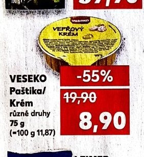 VESEKO Paštika/Krém různé druhy 75 g