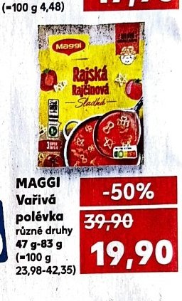MAGGI Vařivá polévka různé druhy 47 g - 83 g