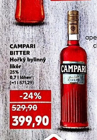 Campari Bitter Hořký bylinný likér