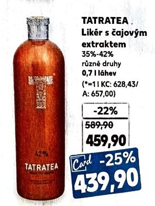 TATRATEA Likér s čajovým extraktem