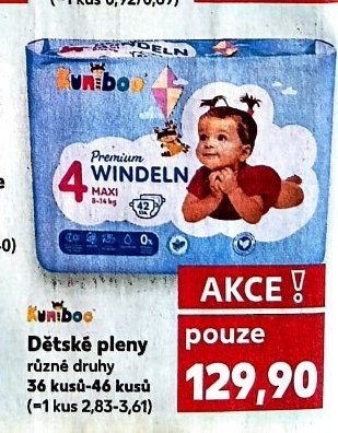 KUNIBOO Dětské pleny různé druhy 36 kusů