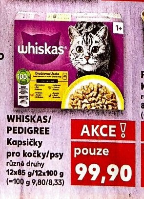 WHISKAS/PEDIGREE Kapsičky pro kočky/psy