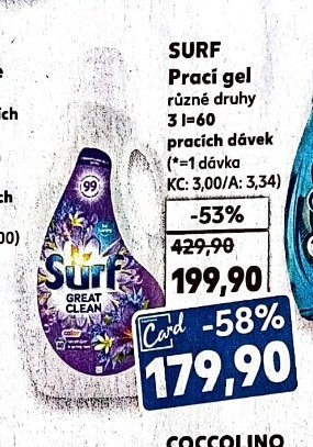 SURF Prací gel 3 l/60 pracích dávek