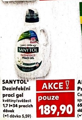 SANYTOL Dezinfeční prací gel 1,7 l