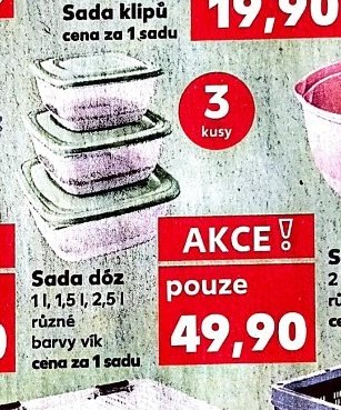 Sada dóz 1, 1,5 l, 2,5 l